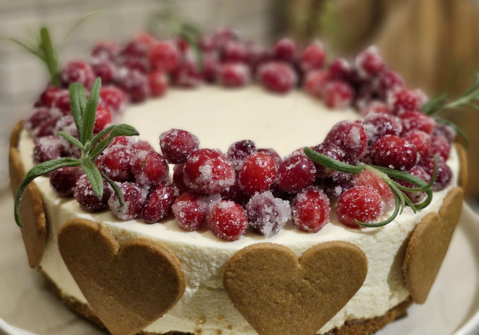 Ostekake av geitemelk med pepperkake